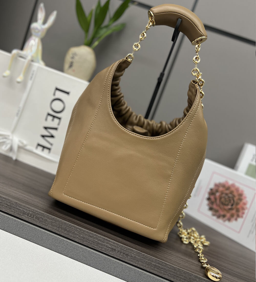 Loewe Small Squeeze bag in Oak Nappa Lambskin 66021