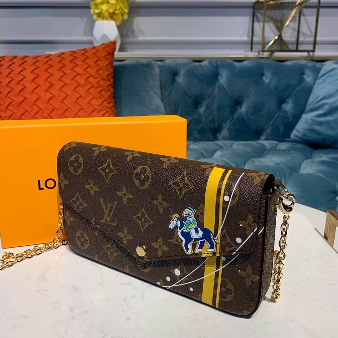 Louis Vuitton Troy Print Pochette Felicie M61276