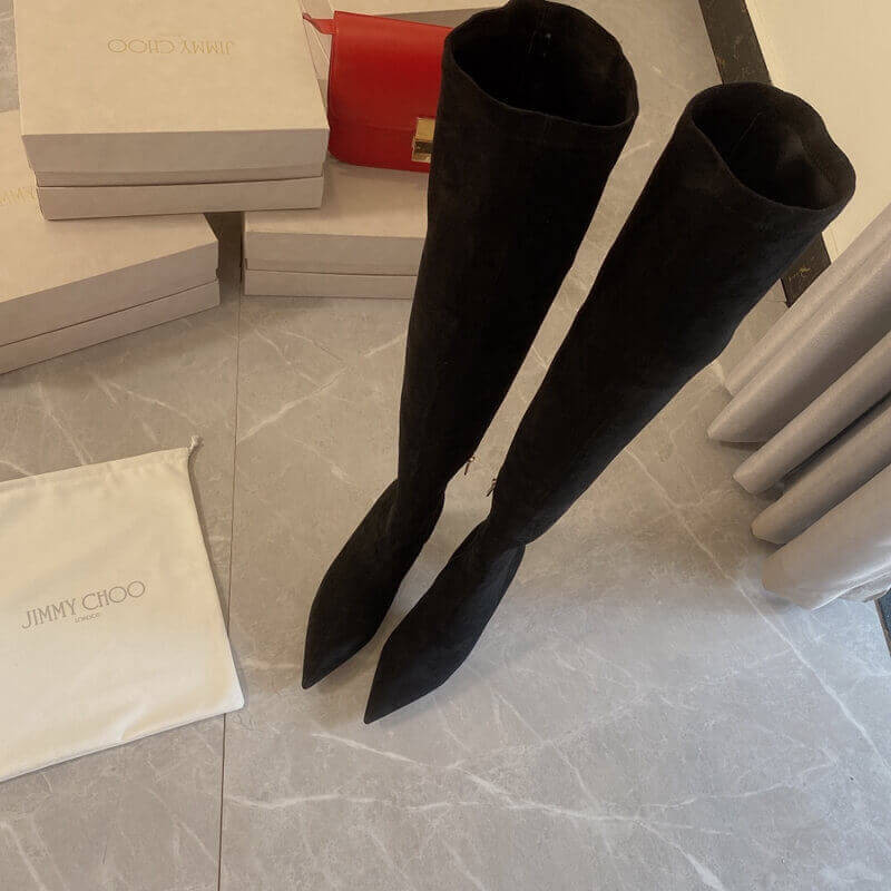 Jimmy Choo Stretch-Suede Knee High Boots J171