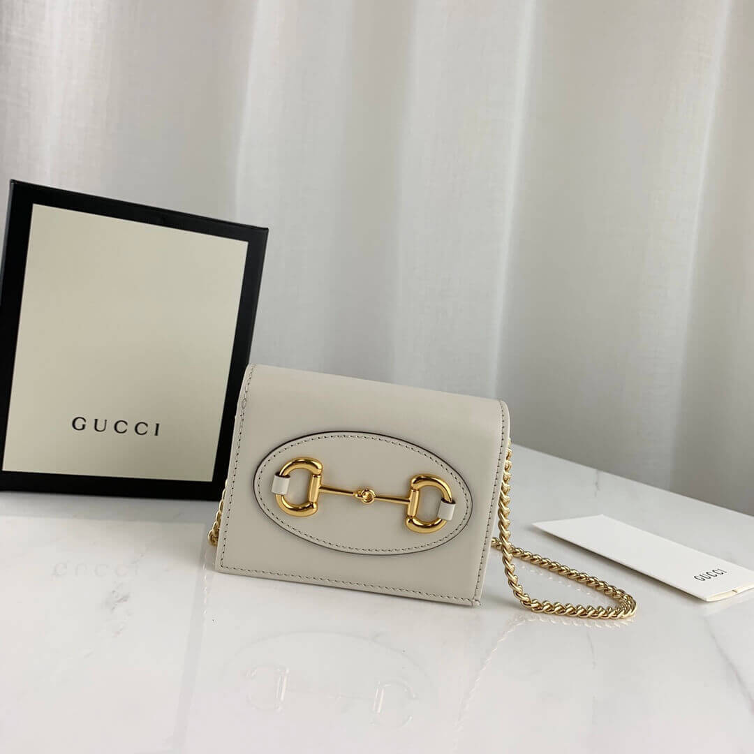 Gucci 1955 Horsebit Leather With Chain Wallet 623180