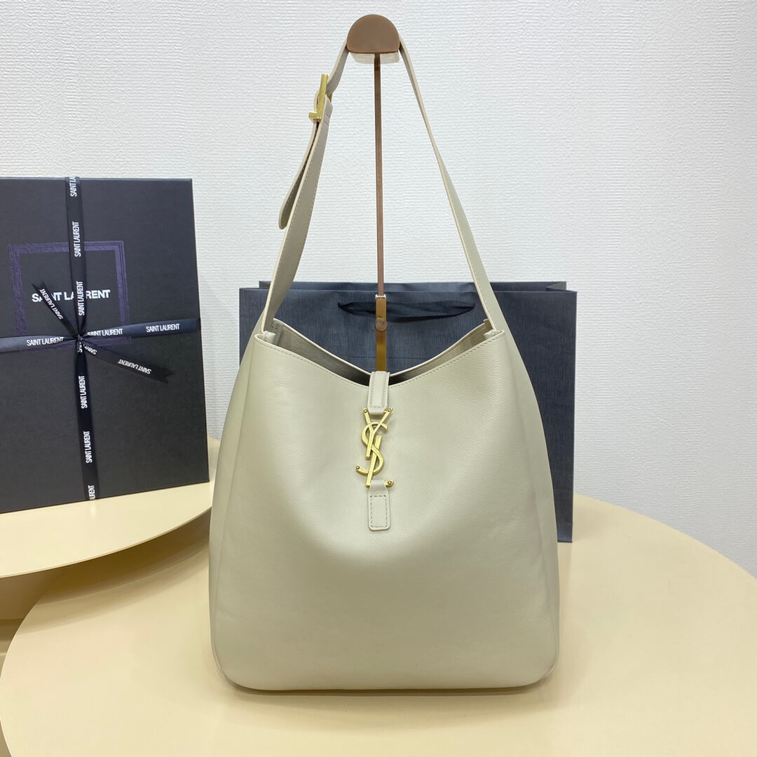 Saint Laurent Large Le 5 A 7 Hobo Bag in Smooth Leather 753837