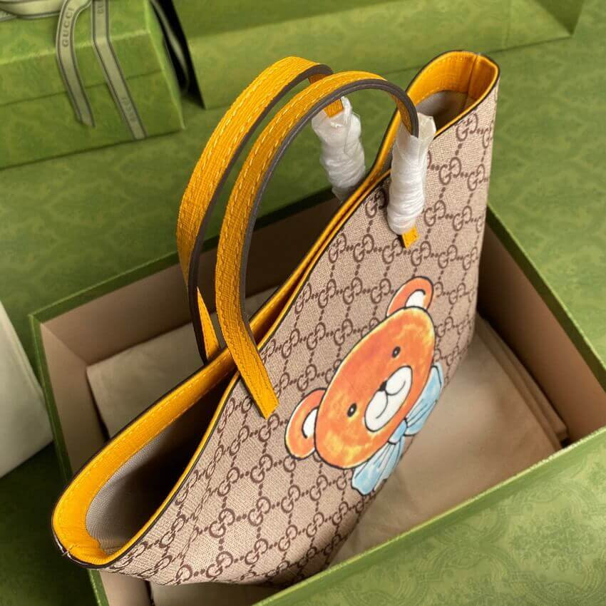 Gucci Teddy Little Bear Prin Tote 410812