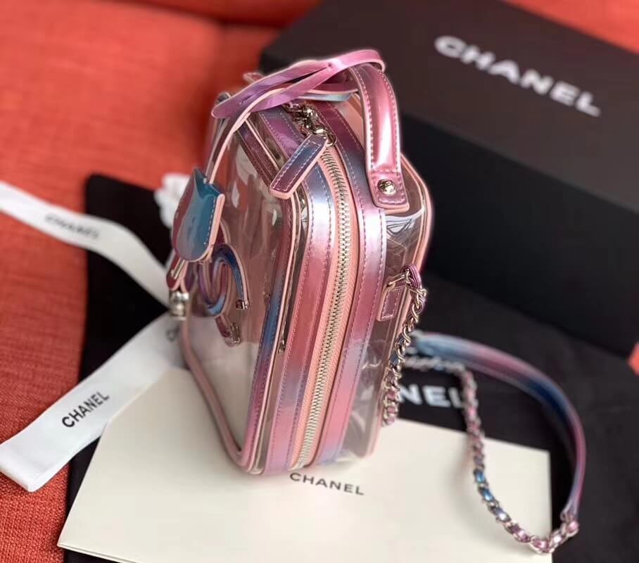 Chanel Vanity Case In Multicolour PVC AS0988 Pink