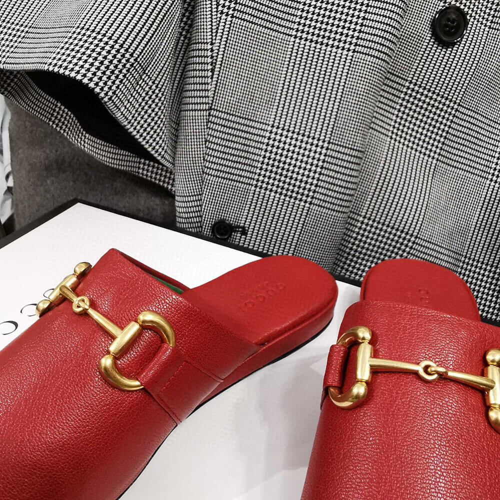 Gucci Leather Slipper 604075 Red