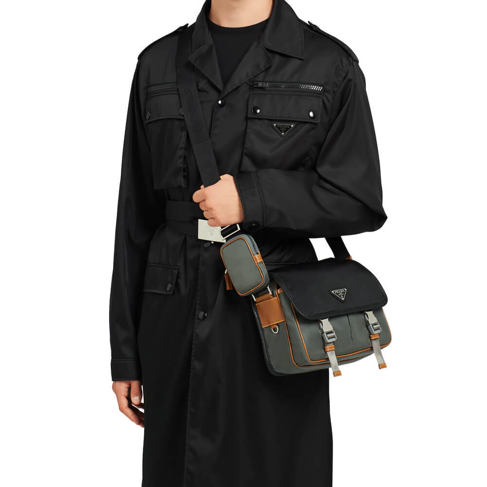 Prada Nylon and Saffiano Leather Bag with Strap 2VD769