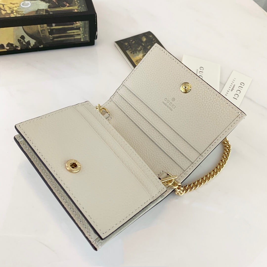 Gucci Zumi Grainy Leather Card Case Wallet 570660