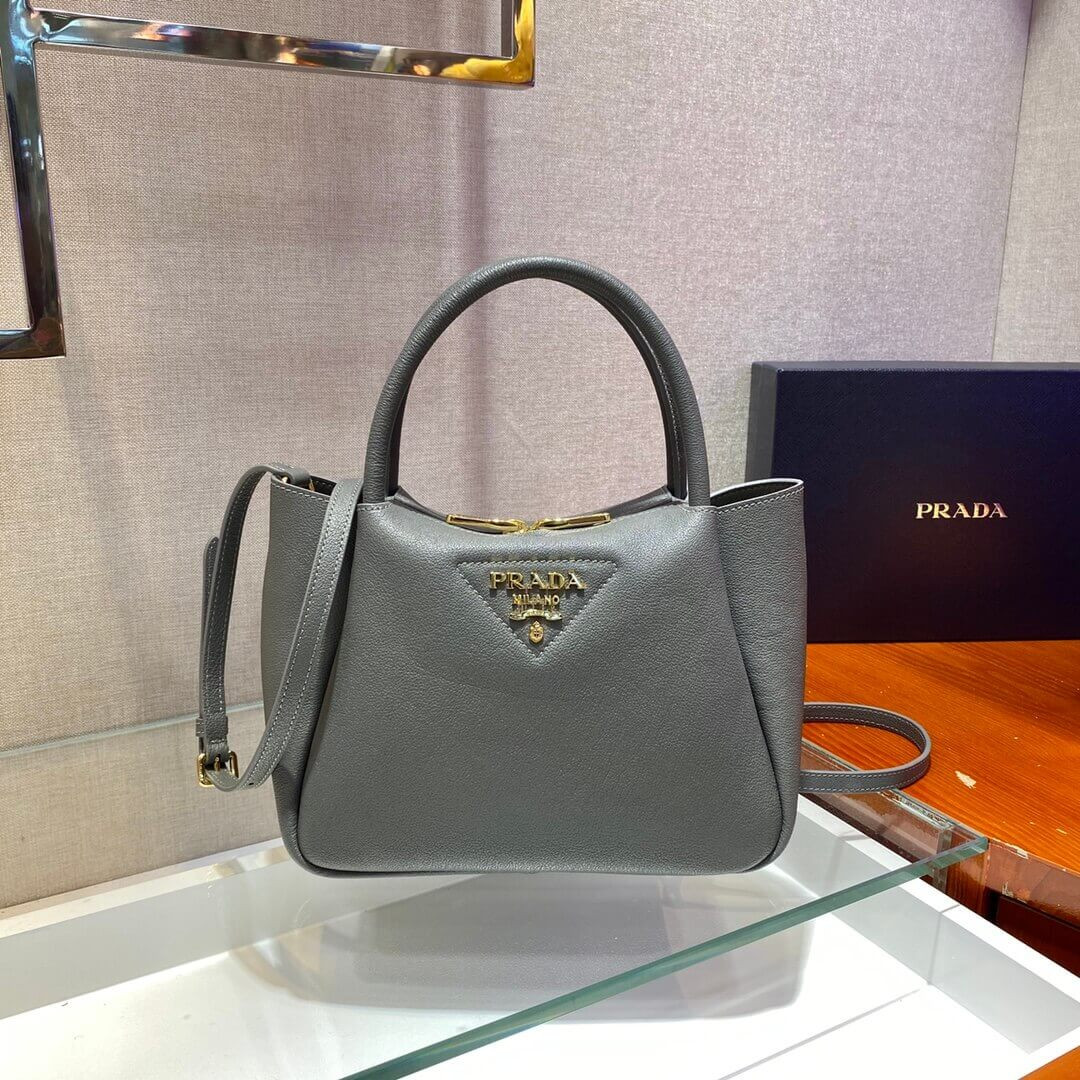 Prada Deerskin Leather Should Tote Bag 1BC145