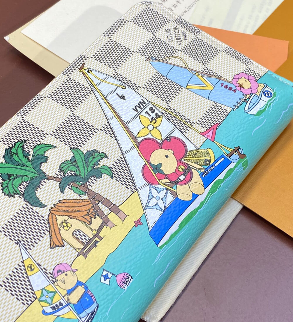 Louis Vuitton Damier Azur Vivienne Sailing Zippy Wallet N40507