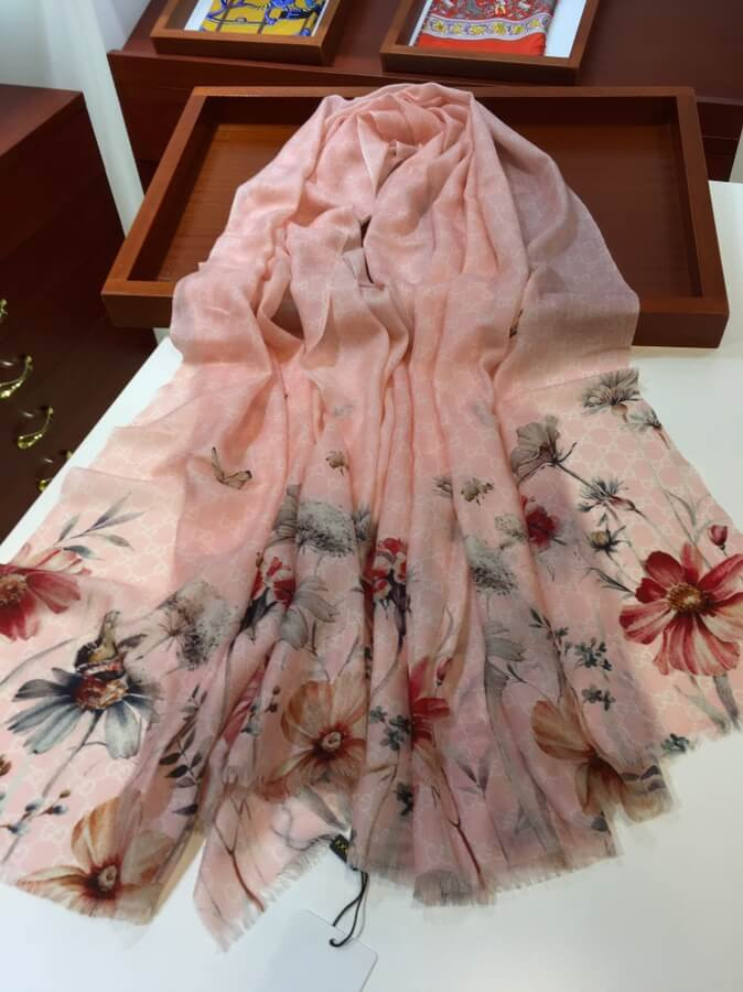 Gucci GG Blooms Print Scarf 499225