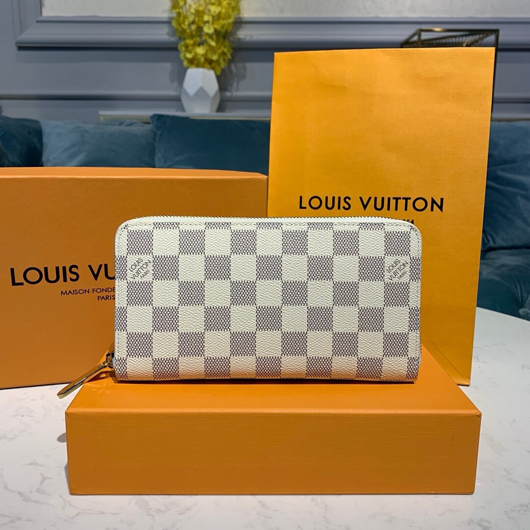 Louis Vuitton Damier Azur Canvas Zippy Wallet N41660