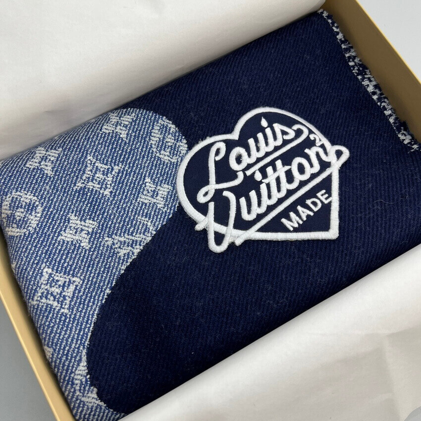 Louis Vuitton Monogram Drip Scarf MP3255 Blue