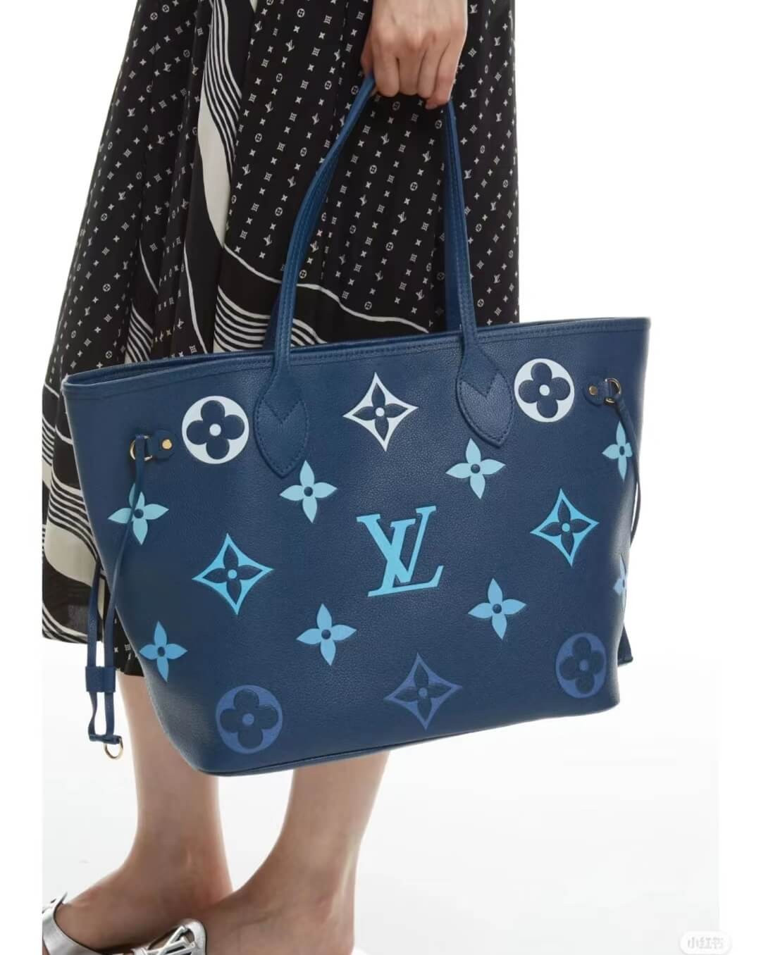 Louis Vuitton Monogram Empreinte Neverfull MM M46514 Blue