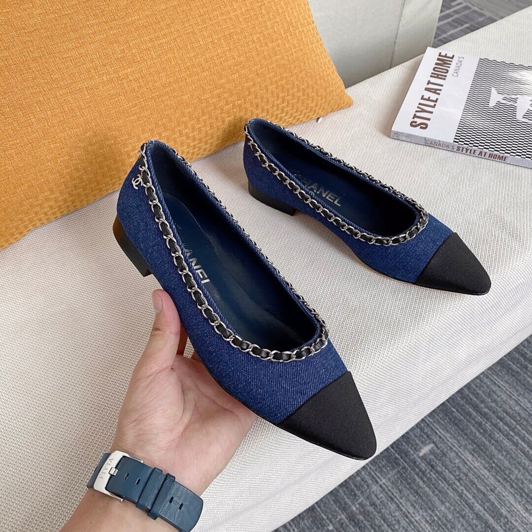 Chanel Denim Ballerinas G35389