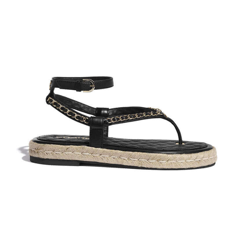 Chanel Lambskin Leather Strappy Sandals G36921