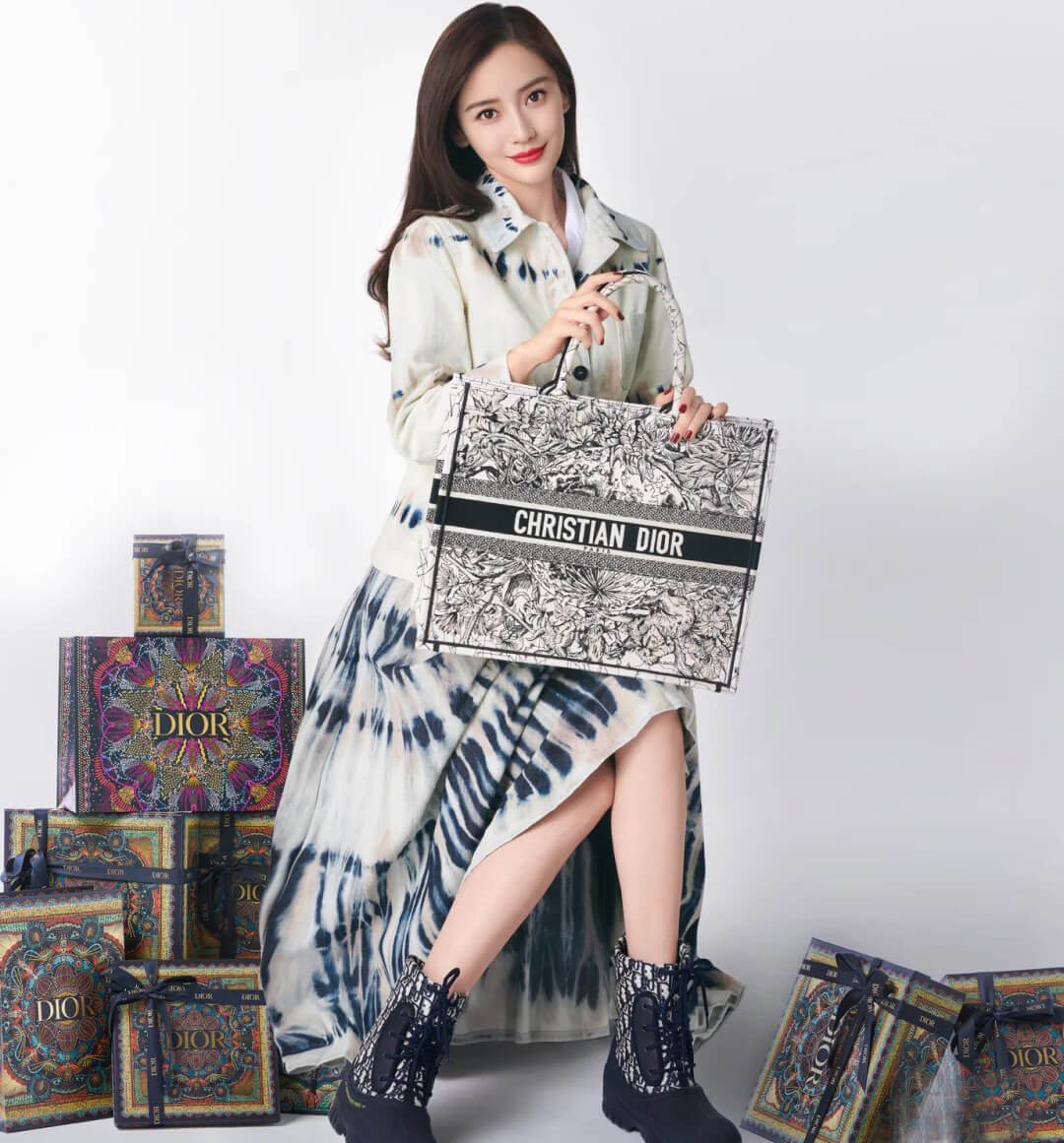 Dior Book Tote Latte Multicolor Dior Zodiac Embroidery M1286