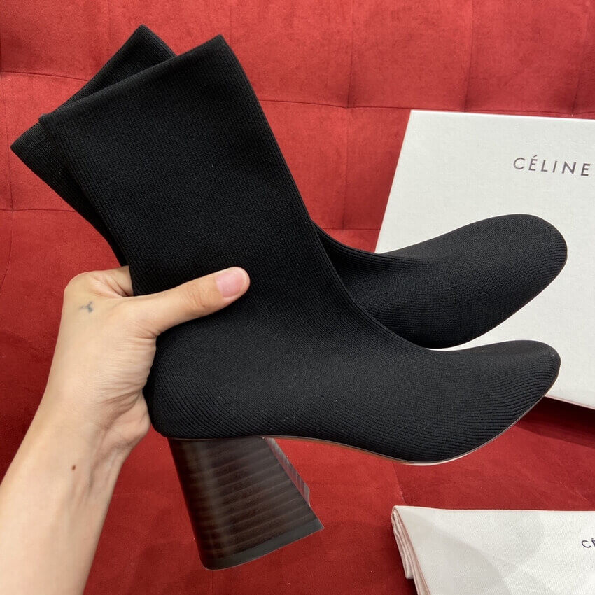 Celine 7cm Sock Ankle Boots 179425