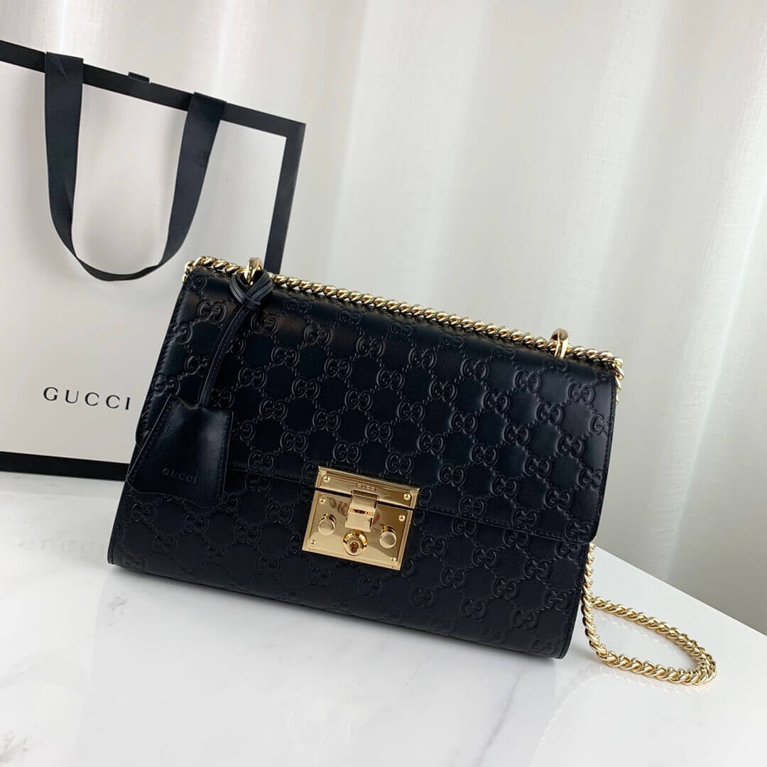 Gucci Padlock Medium Signature GG Shoulder Bag 409486