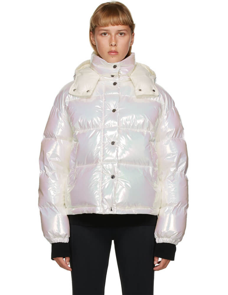 Moncler Daos Water Resistant Iridescent Hooded Down Puffer Coat
