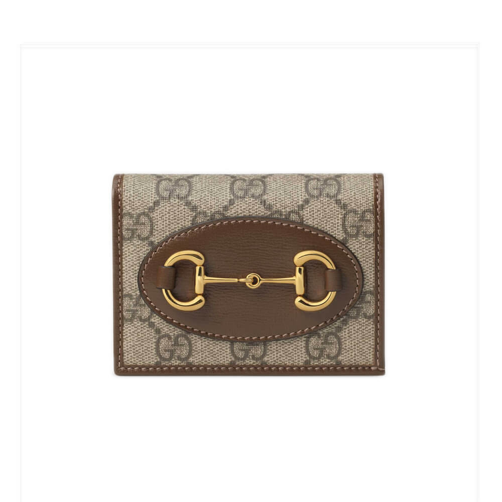 Gucci 1955 Horsebit GG Canvas Card Case Wallet 621887