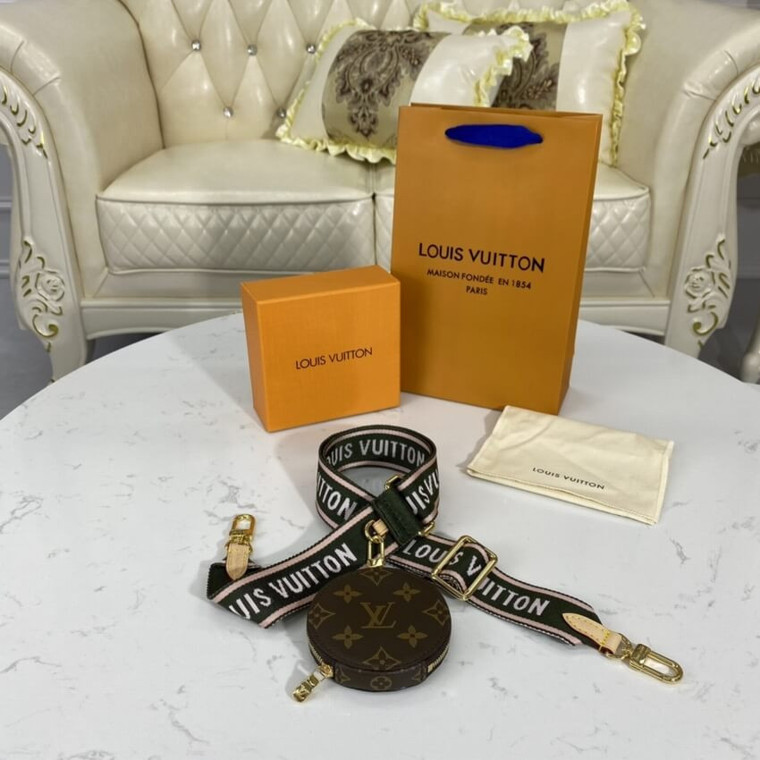 Louis Vuitton Pochette Bandouliere Multi Strap J02487 Khaki&Pink