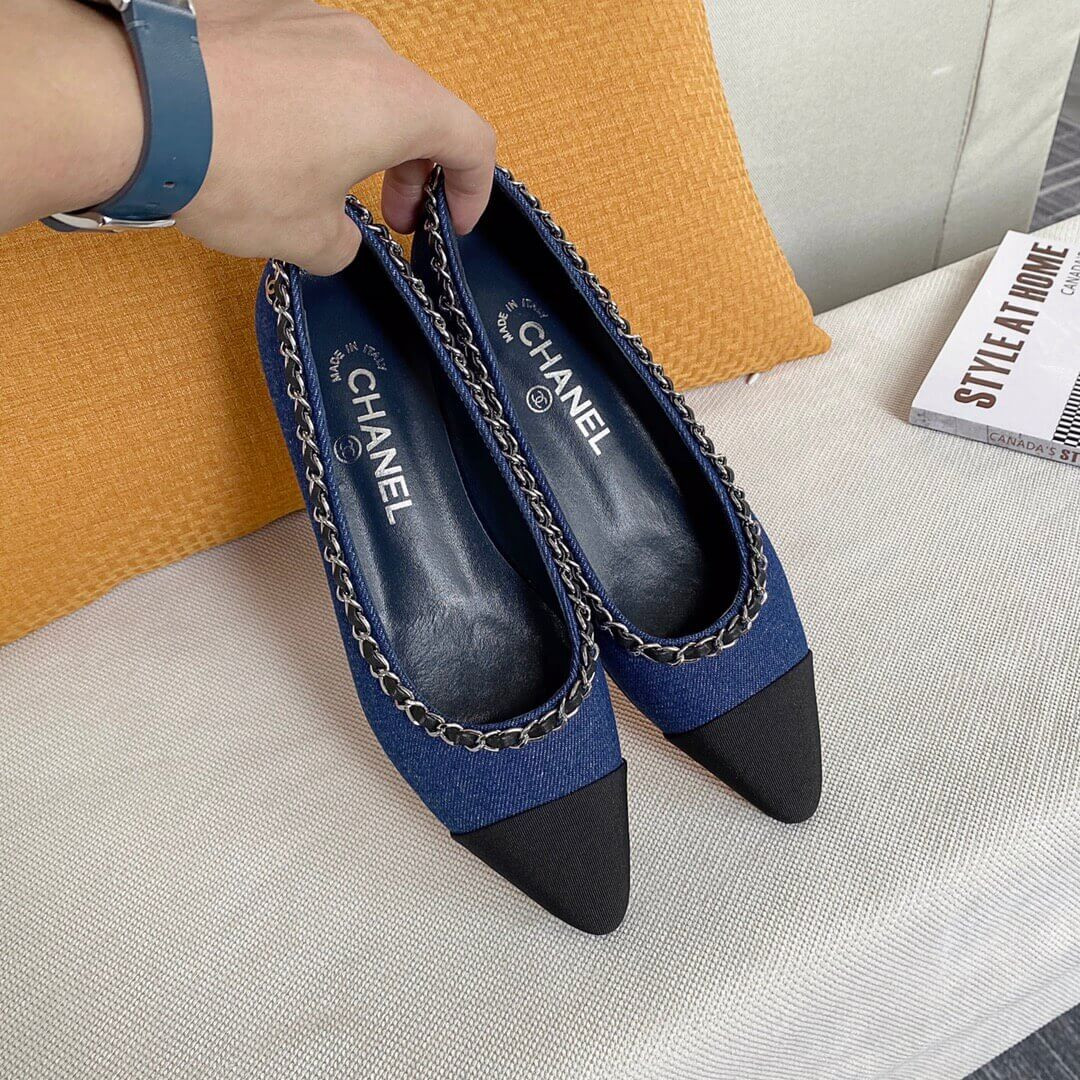 Chanel Denim Ballerinas G35389