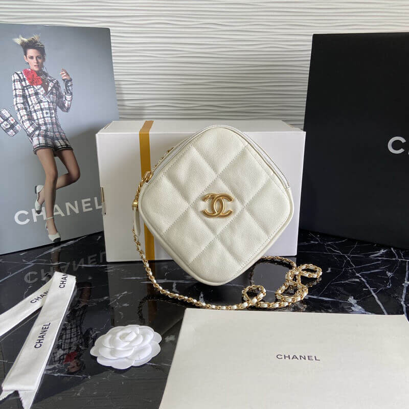 Chanel Small Diamond Bag AS2201 in Grained Calfskin