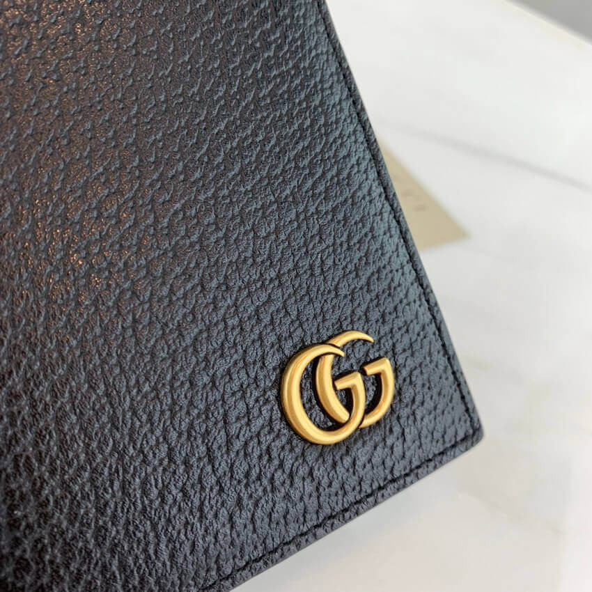 Gucci GG Marmont Metal-Free Tanned Leather Long Bi-Fold Wallet 428740