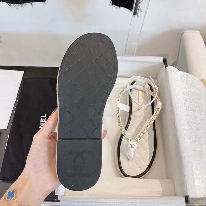 Chanel Lambskin Leather Strappy Sandals G36921