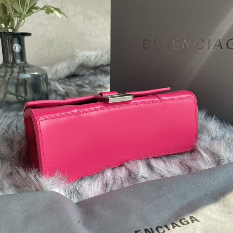 Balenciaga Hourglass XS Shiny Box Calfskin Tote