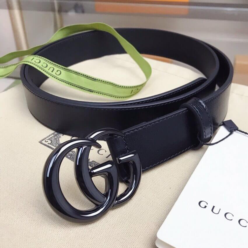 Gucci GG Marmont 30mm Thin Belt 414516 Black