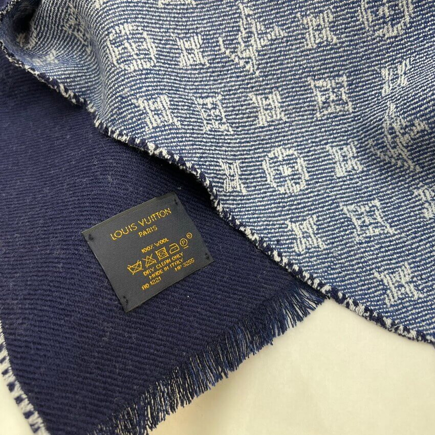 Louis Vuitton Monogram Drip Scarf MP3255 Blue
