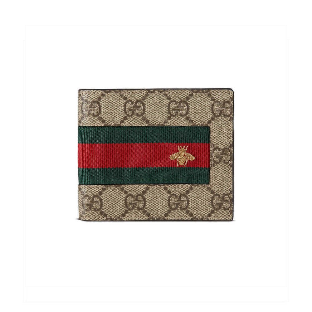 Gucci Web GG Supreme Wallet 408827