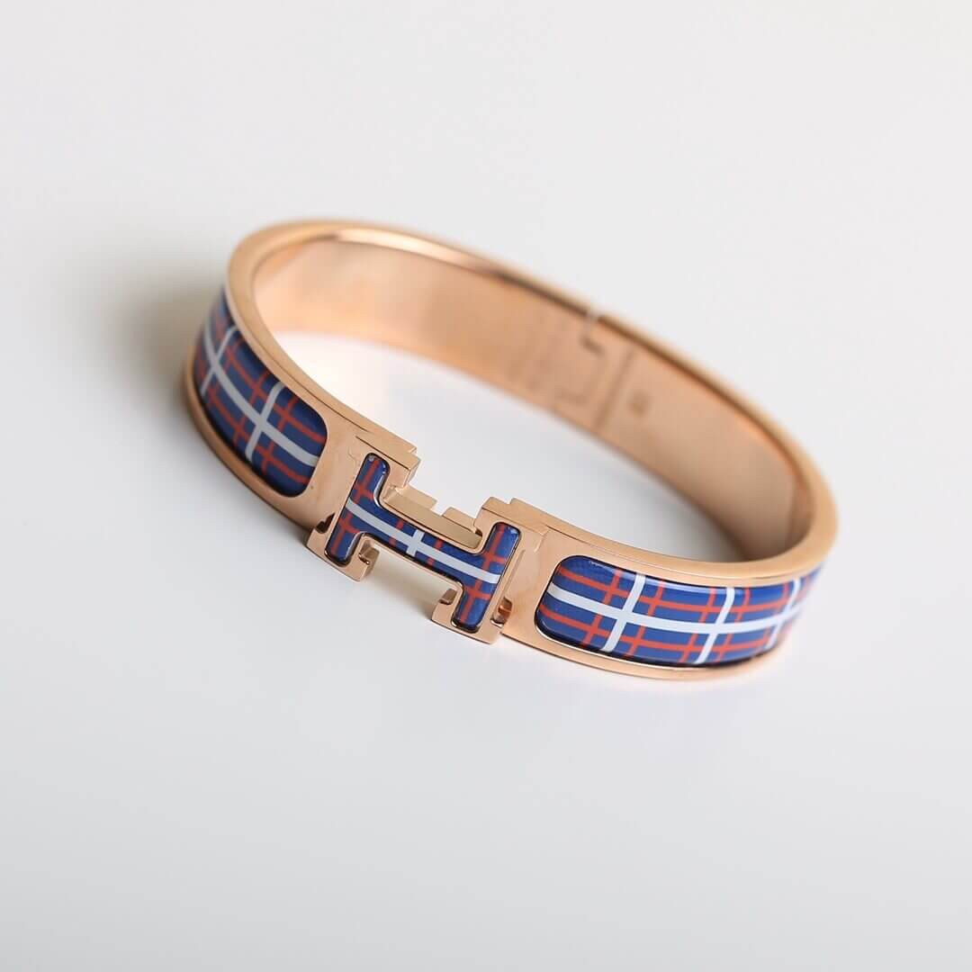 Hermes Clic H Tartan Bracelet H705
