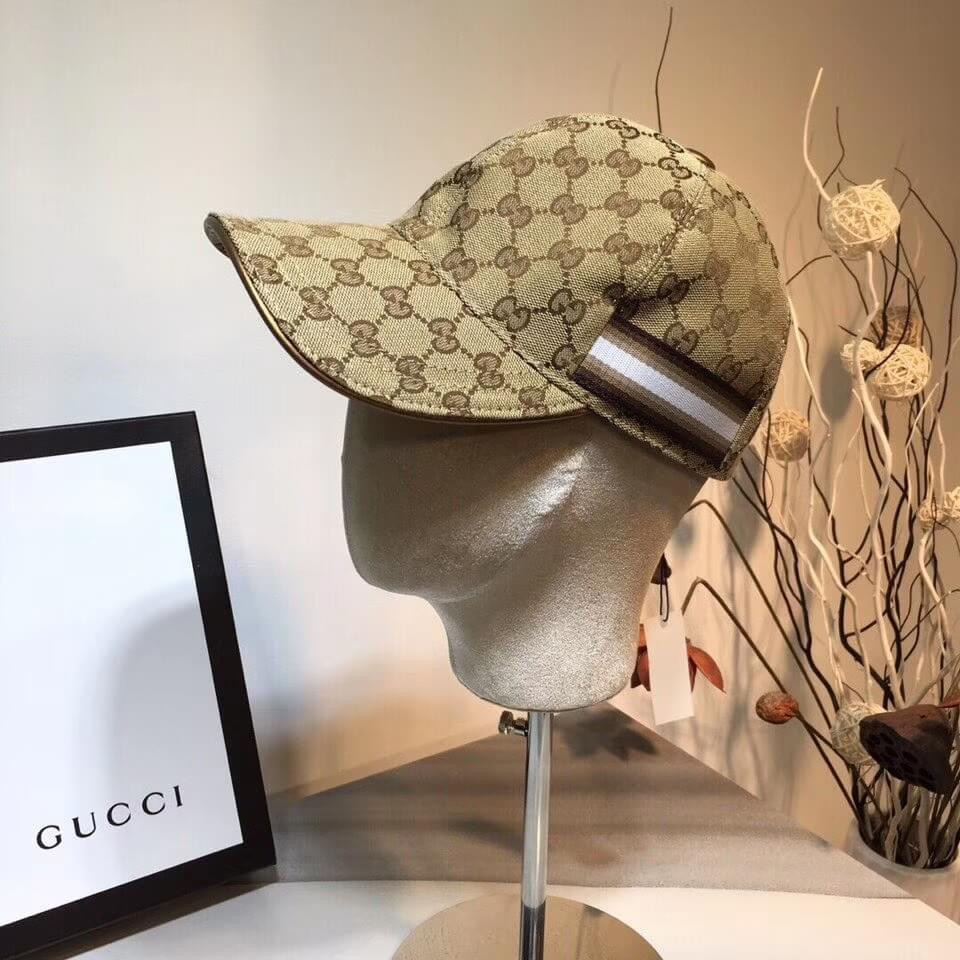 Gucci Original GG Canvas Baseball Hat With Web 200032