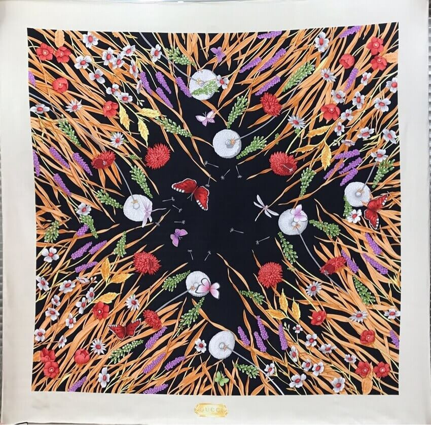 Gucci Floral-Print Scarf 417423