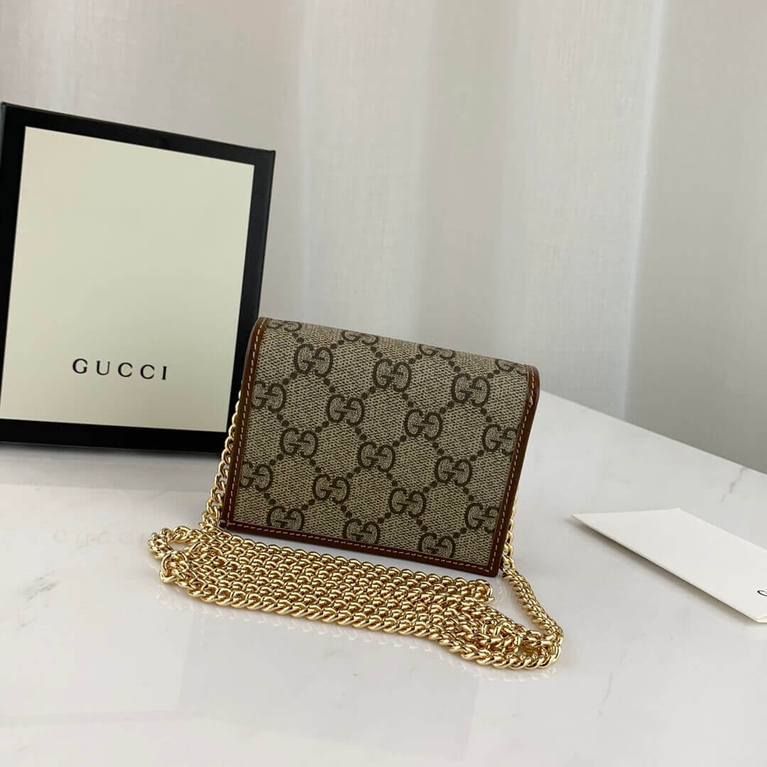 Gucci 1955 Horsebit GG Supreme With Chain Wallet 623180