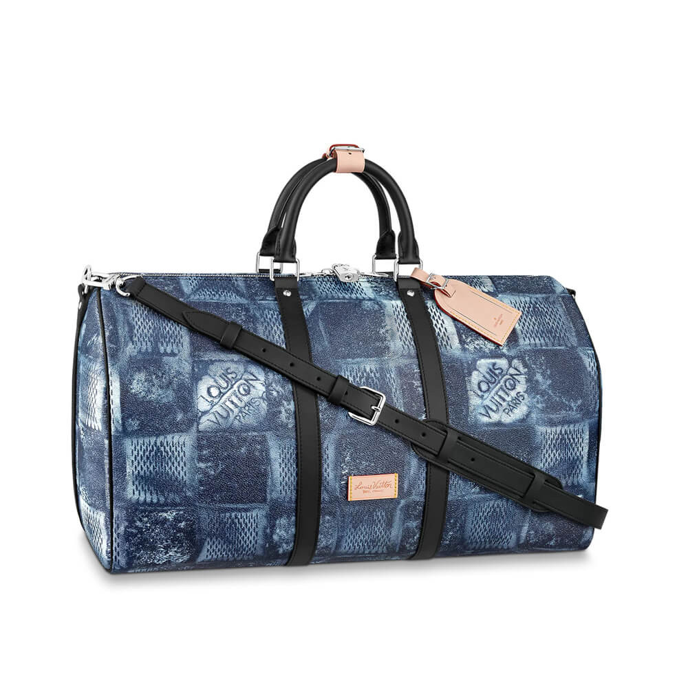 Louis Vuitton Damier Salt Canvas Keepall Bandoulière 50 N50059 N50069