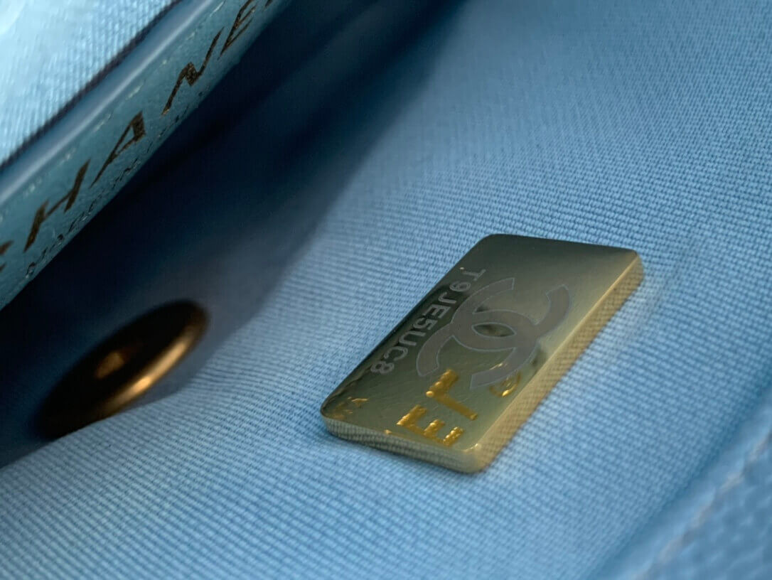 Chanel Caviar Calfskin Pearl Crush Gold Ball Mini Flap Bag 99097