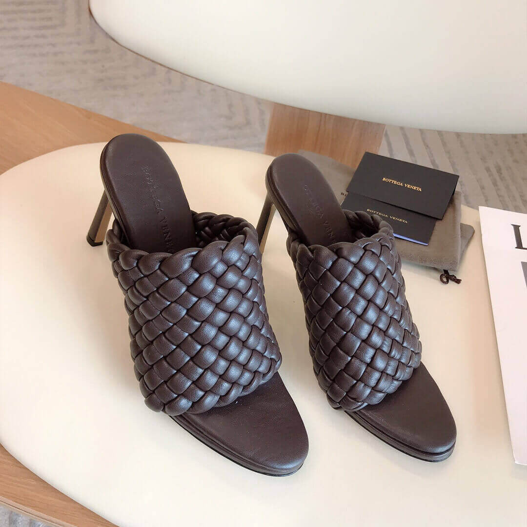 Bottega Veneta BV Curve Sandals 621340 Dark Coffee