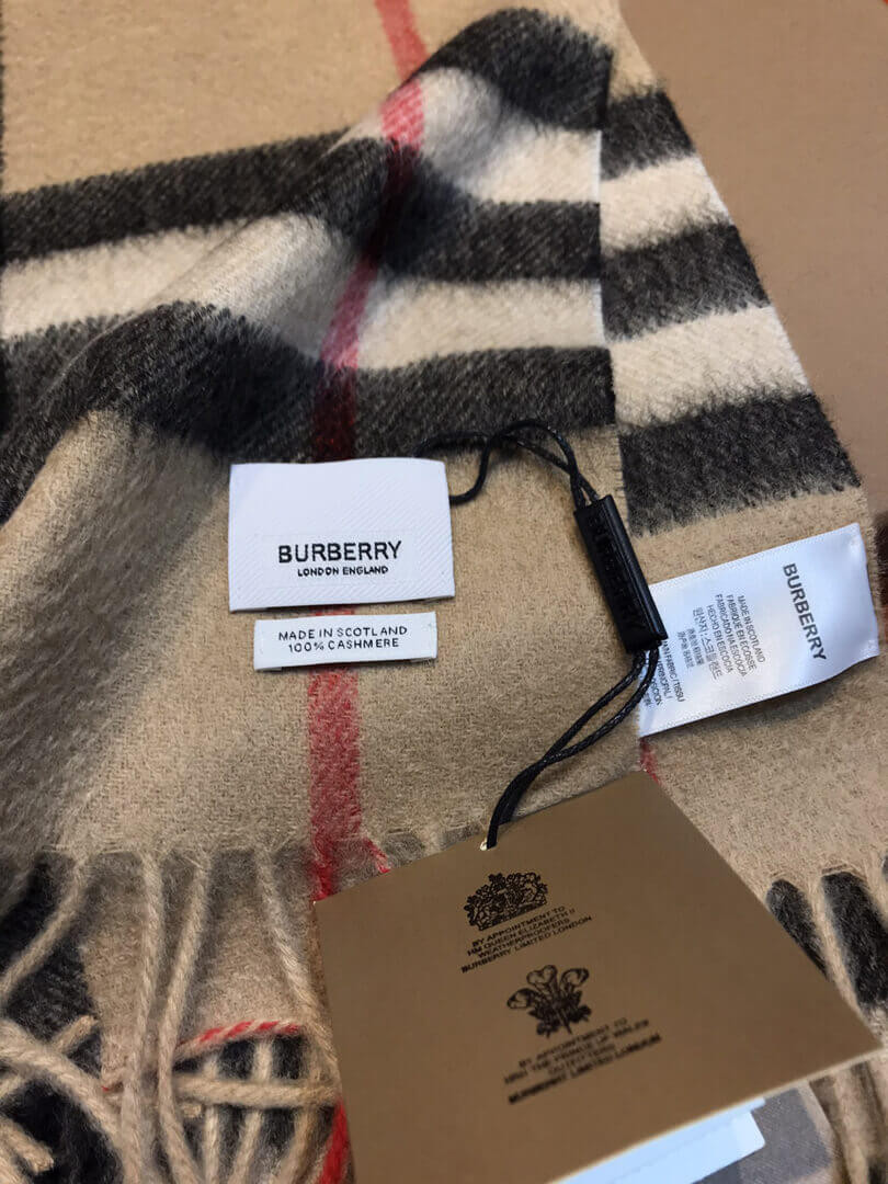 Burberry The Classic Check Cashmere Scarf 80181731 Beige