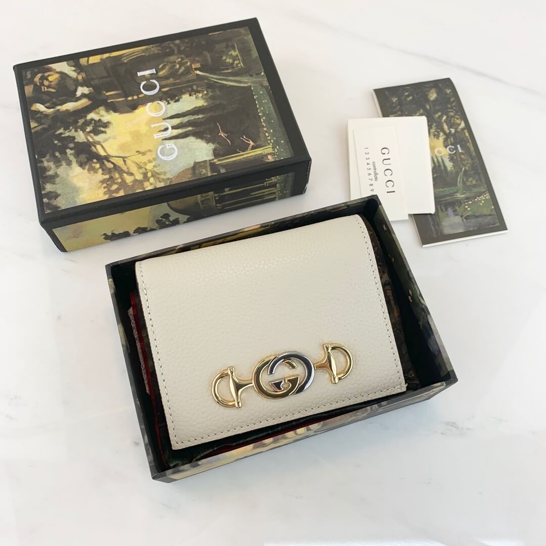 Gucci Zumi Grainy Leather Card Case Wallet 570660