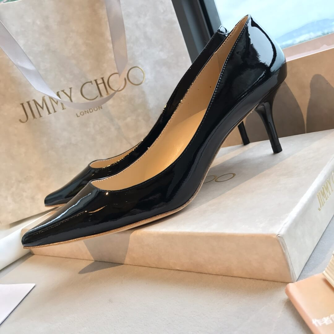 Jimmy Choo Romy 6.5cm Patent Pointed-Toe Pumps 120012