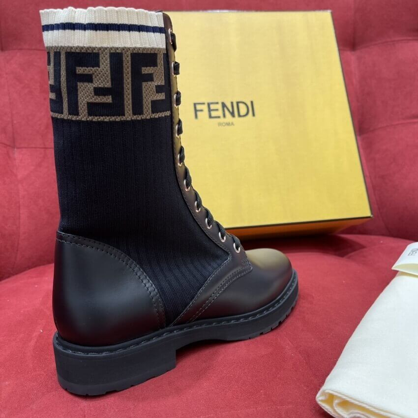 Fendi Rockoko Chelsea Sock Combat Boot
