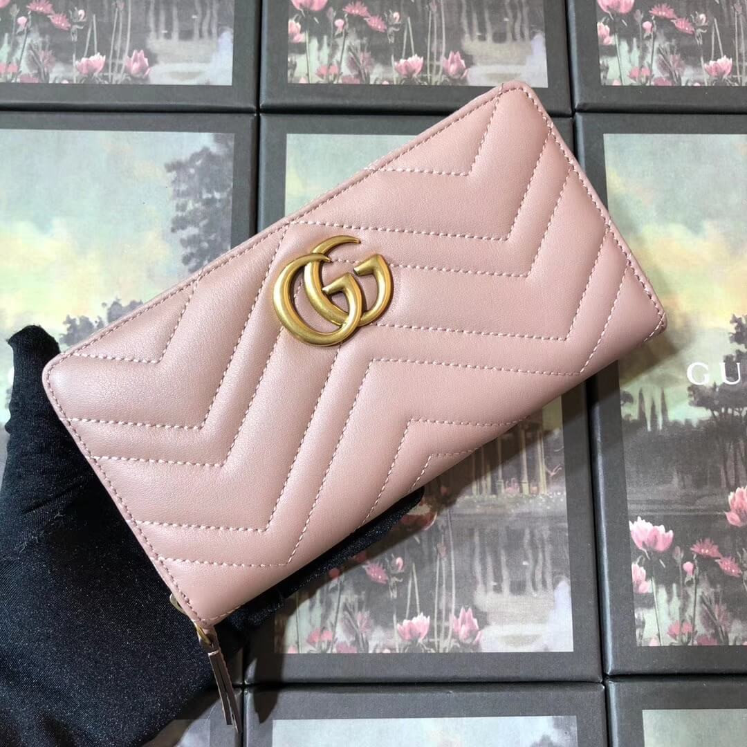 Gucci GG Marmont Zip Around Wallet 443123