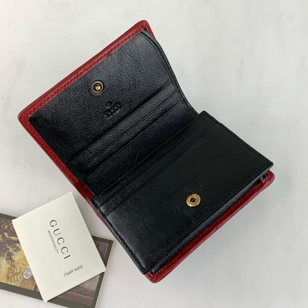 Gucci GG Marmont Card Case Wallet 573811 Black