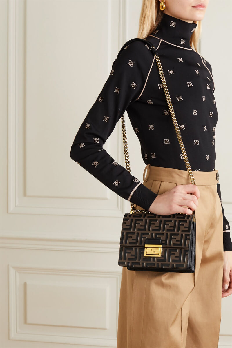 Fendi Kan U Small Bag With Embossed FF Logo 8M0417