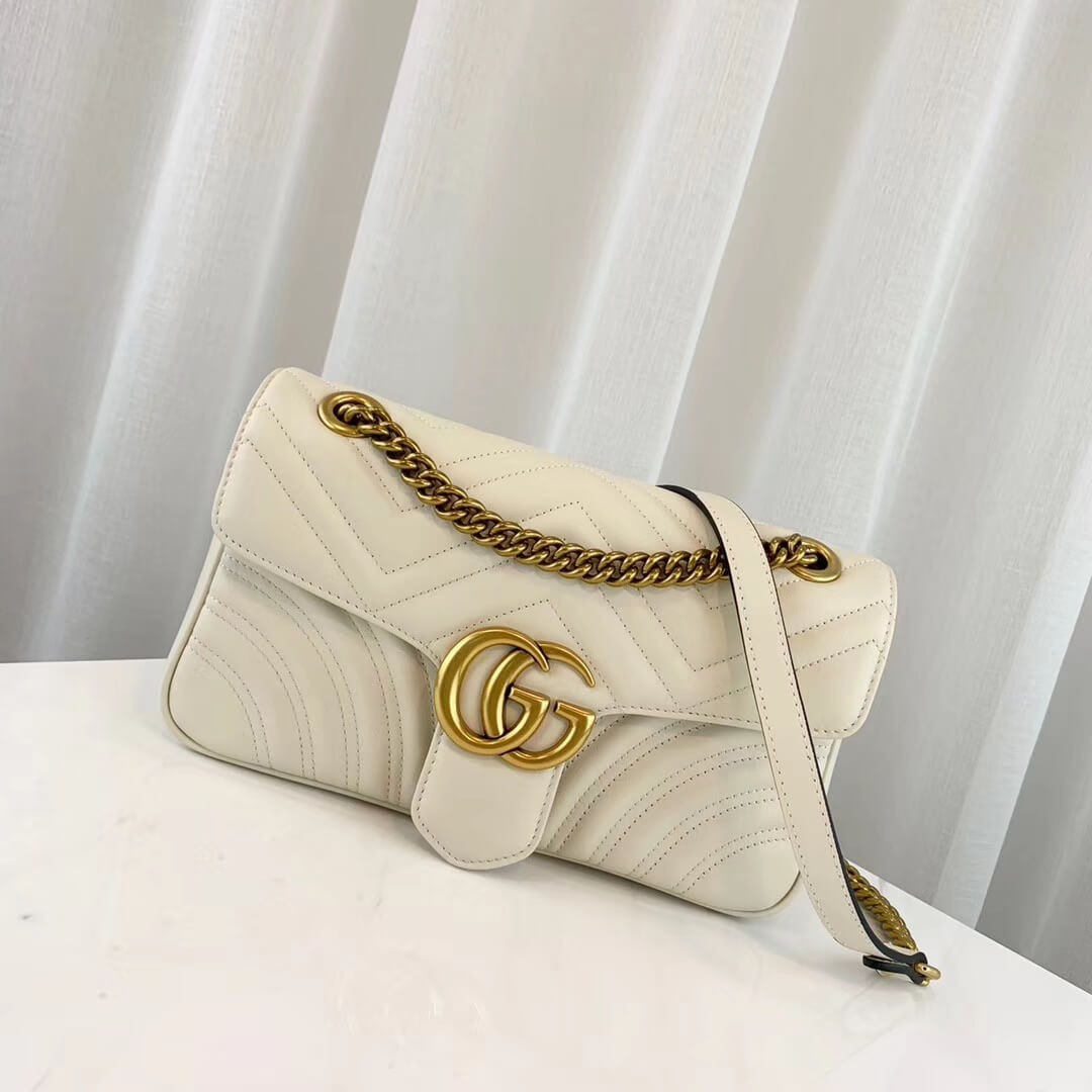 Gucci GG Marmont Matelasse Chevron Leather Small Shoulder Bag 443497