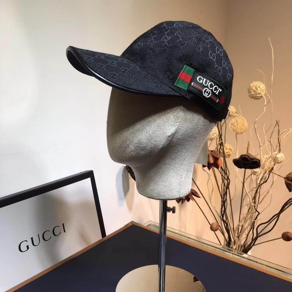 Gucci Original GG Canvas Baseball Hat With Web 200034