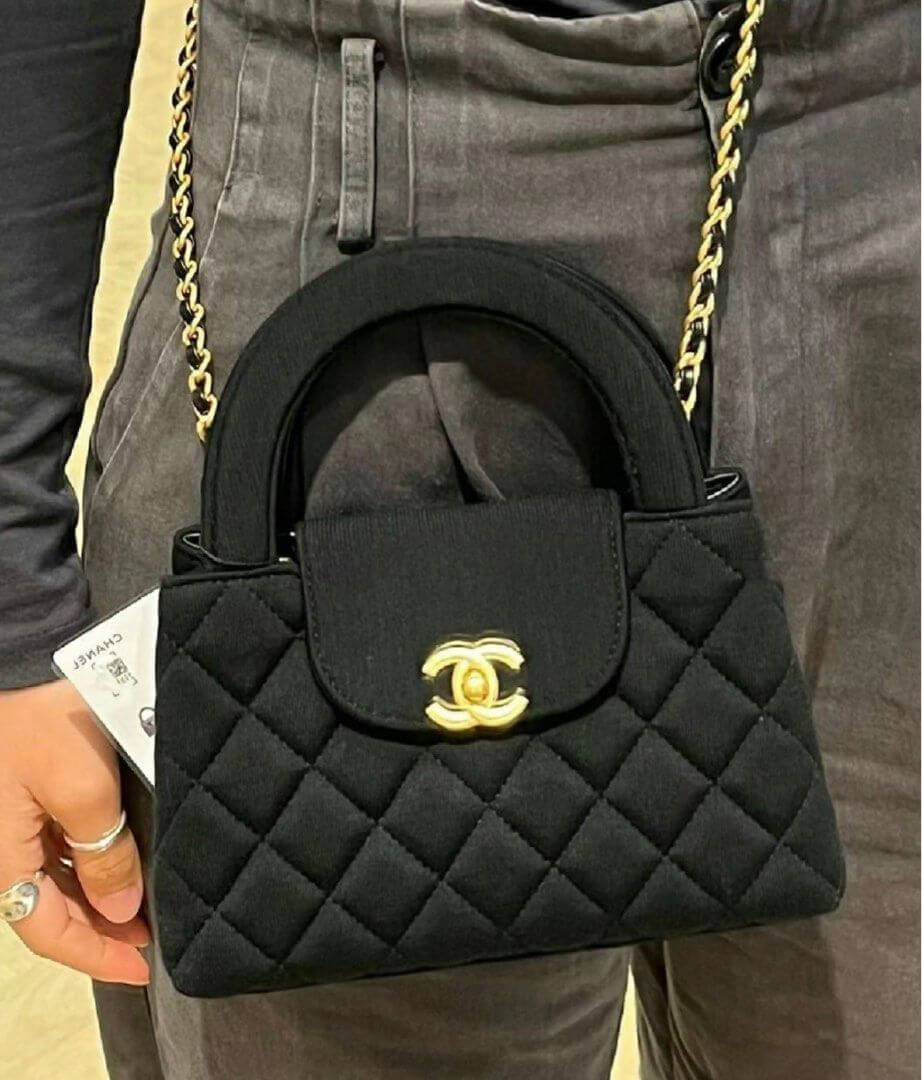 Chanel Jersey Quilted Mini Kelly Shopper Bag AS4416