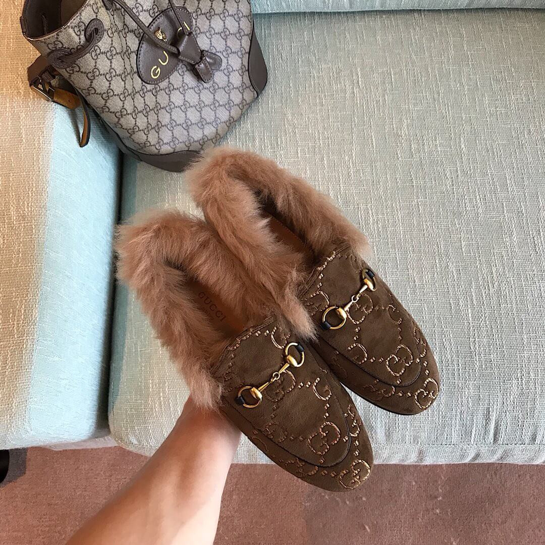 Gucci Princetown GG Velvet loafer 448656